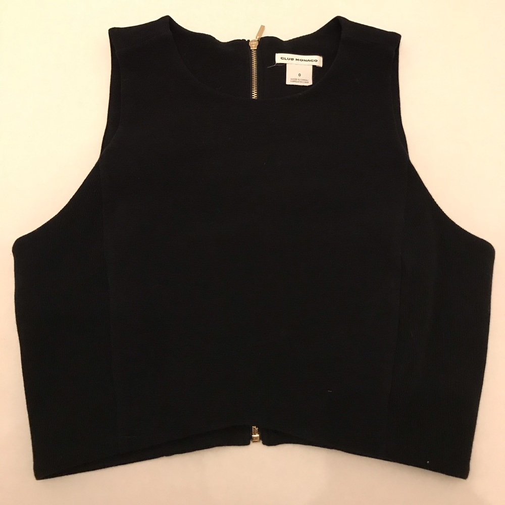Club Monaco Black Crop Top